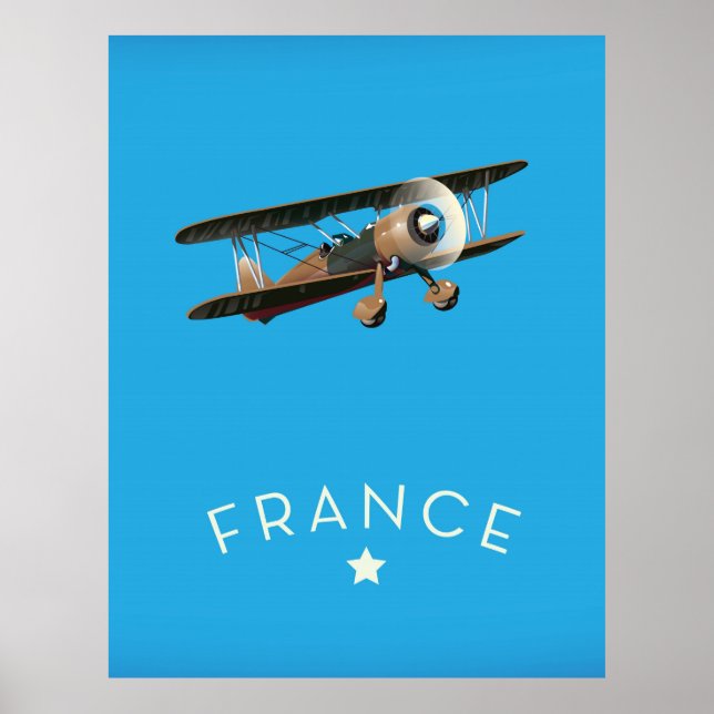 Poster Cartaz de voo antigo da França (Frente)