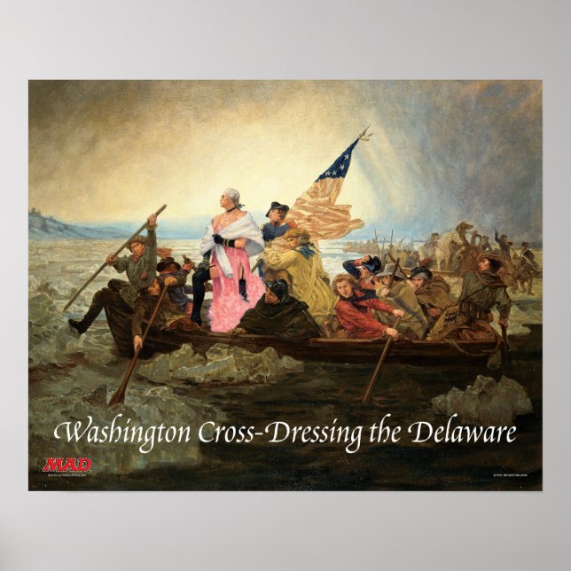 Póster Cartaz de Washington Vestindo-se de Delaware (Frente)