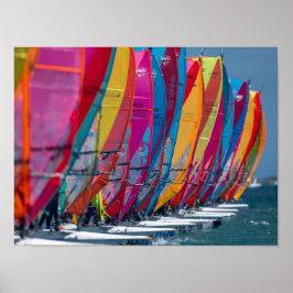 Poster cartaz de windsurfe de Bonaire