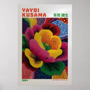 Poster Cartaz de Yayoi Kusama - Flor Inspirada em Yayoi K