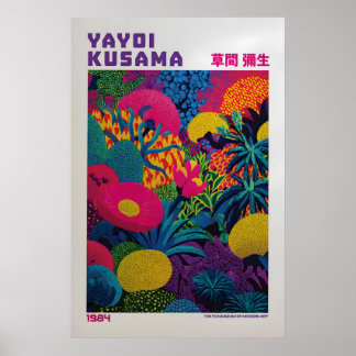 Poster Cartaz de Yayoi Kusama - Floral Inspirado em Yayoi