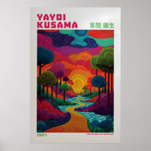 Poster Cartaz de Yayoi Kusama - Paisagem de Yayoi Kusama