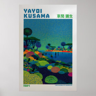 Poster Cartaz de Yayoi Kusama - Paisagem de Yayoi Kusama