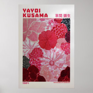 Poster Cartaz de Yayoi Kusama - Rosa Inspirado em Yayoi K