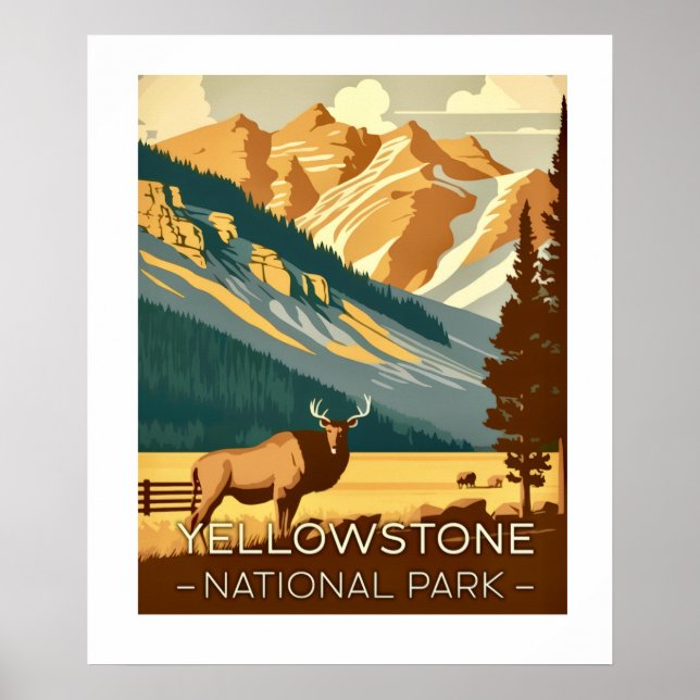 Poster Cartaz de Yellowstone 20x24 (Frente)