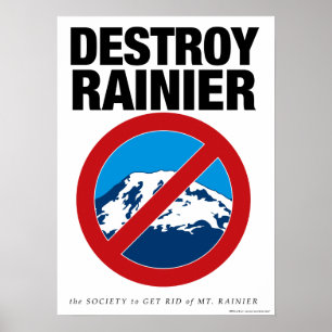 Póster Cartaz Destruir Rainier