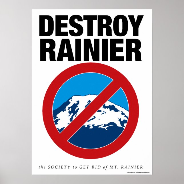 Póster Cartaz Destruir Rainier (Frente)