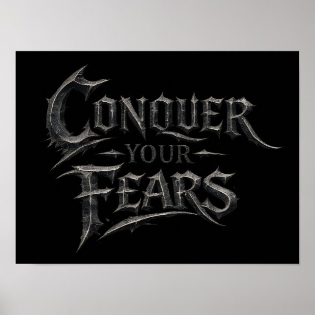 Poster Cartaz Digital Imprimível 'Conquiste Seus Medos' (Frente)