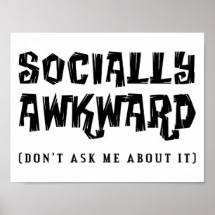 Poster Cartaz Divertido de Constrangimento Social