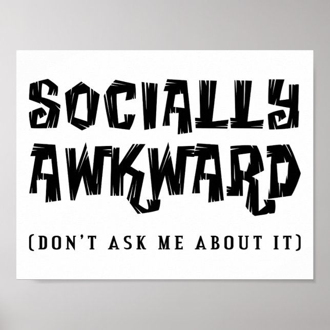 Poster Cartaz Divertido de Constrangimento Social (Frente)