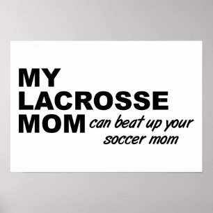 Póster Cartaz Divertido de Mãe de Lacrosse