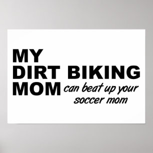 Póster Cartaz Divertido de Mãe de Moto de Trilha
