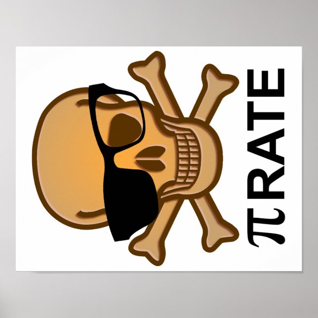 Poster Cartaz Divertido de Matemática Geometria Pirata Ge (Frente)