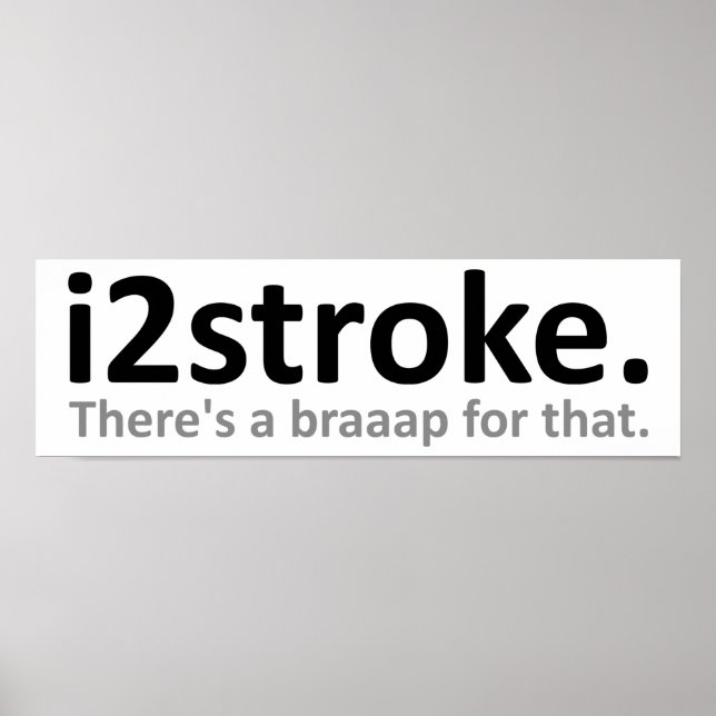 Póster Cartaz Divertido i2stroke (Frente)