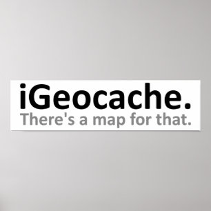 Póster Cartaz Divertido iGeocache
