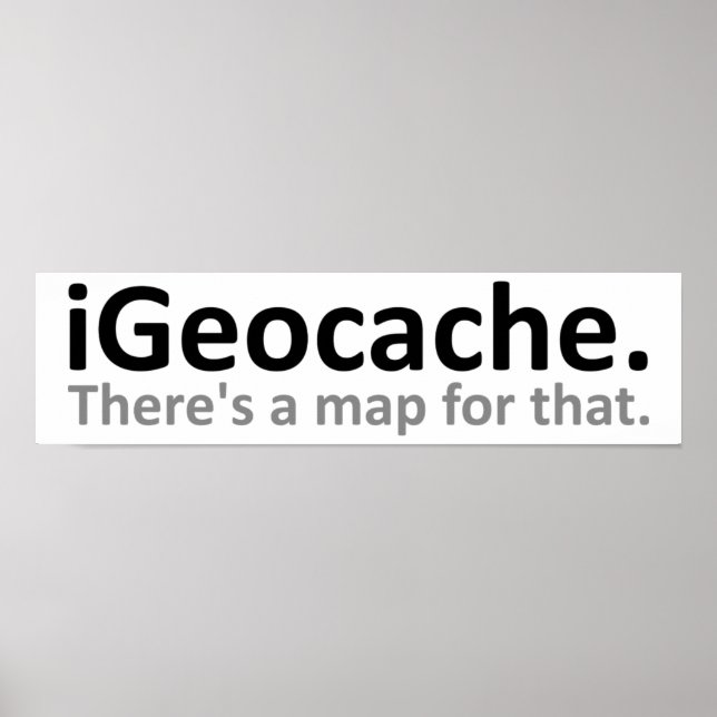 Póster Cartaz Divertido iGeocache (Frente)