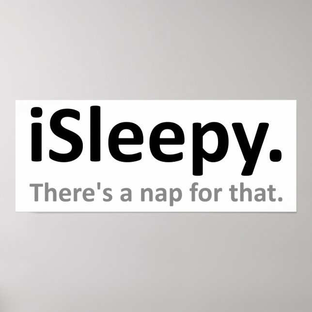 Poster Cartaz Divertido iSleepy (Frente)