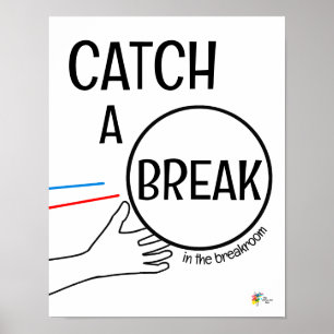 Poster Cartaz Divertido para Sala de Descanso do Escritór