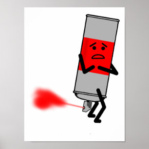 Póster Cartaz Divertido Pintura de Gases