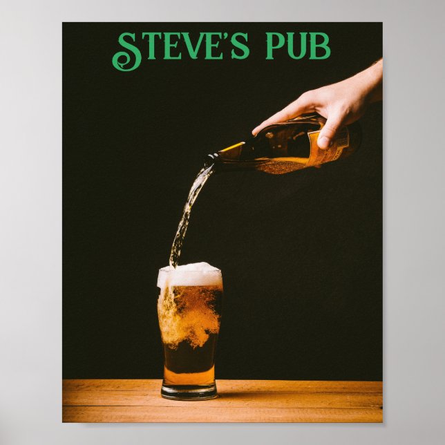 Poster Cartaz DIY! Pub Mancave - Adicionar Nome (Frente)