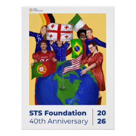 Póster Cartaz do 40º Aniversário da Fundação STS