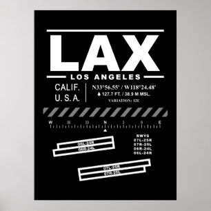 Poster Cartaz do Aeroporto Internacional de Los Angeles L
