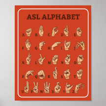 Cartaz do Alfabeto em ASL