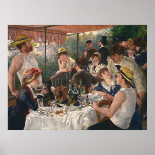 Poster Cartaz do Almoço da Companhia de Barcos de Renoir