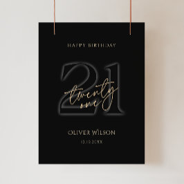 Poster Cartaz do Aniversário de 21 Anos do Modern Black G