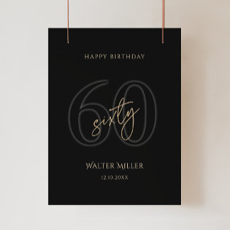 Poster Cartaz do Aniversário de 60 anos do Modern Black G
