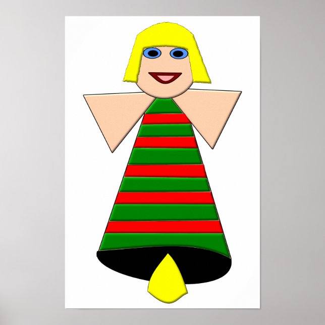 Póster Cartaz do Anjo Sino de Natal (Frente)