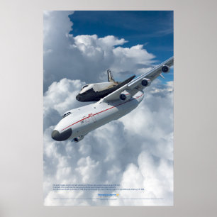Poster Cartaz do Antonov An-225 Mriya e Ônibus Espacial B