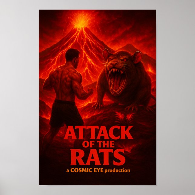 Poster Cartaz do Ataque dos Ratos (Frente)