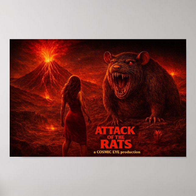 Poster Cartaz do Ataque dos Ratos (Frente)