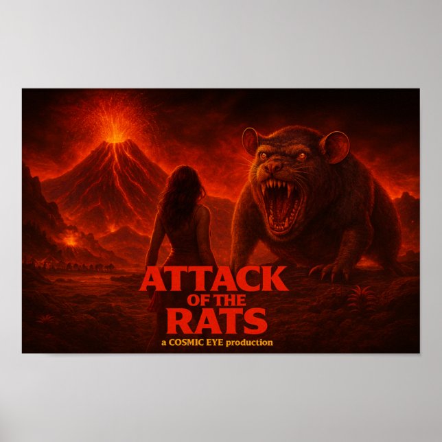 Poster Cartaz do Ataque dos Ratos (Frente)