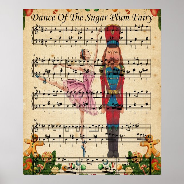 Poster Cartaz do Ballet Quebra-Nozes de Natal (Frente)
