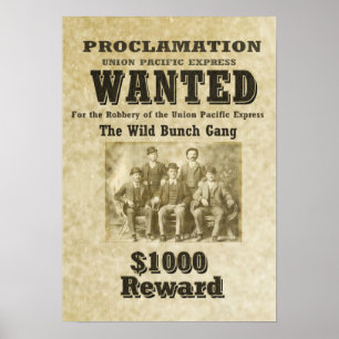 Póster Cartaz do BANDO WILD BUNCH - Tamanhos Personalizad