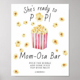 Poster Cartaz do bar Mom-osa - Chás de bebê
