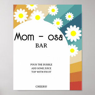 Poster Cartaz do bar Mom-osa retrô e descolado