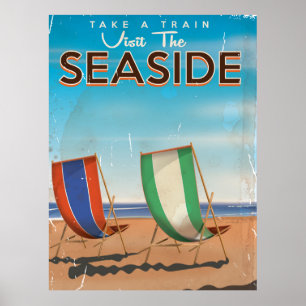 Póster Cartaz do beira-mar do viagem de Ingleses do
