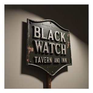 Póster Cartaz do Black Watch Inn Angustiado