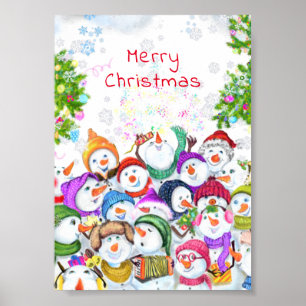 Poster Cartaz do Boneco de Neve de Natal