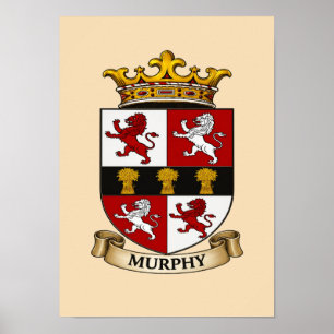 Poster Cartaz do Brasão de Armas da Família Murphy
