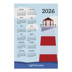Póster Cartaz do Calendário da Casa de Luz 2026