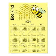 Cartaz do Calendário de Abelha e Mel 2024