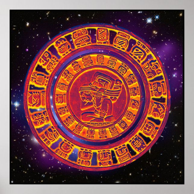 Póster Cartaz do calendário de contagem longa maia (Frente)