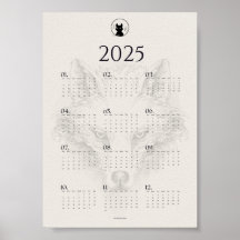 Cartaz do Calendário de Esboços do Lobo de 2025 |