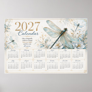 Poster Cartaz do Calendário de Parede do Libélula de 2027