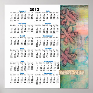 Póster Cartaz do Calendário de Parede Forever 2012