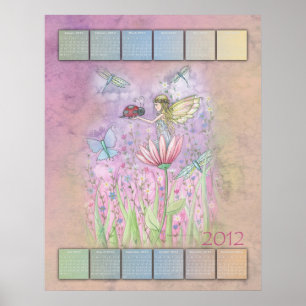 Póster Cartaz do Calendário do Ano de Fariy 2012
